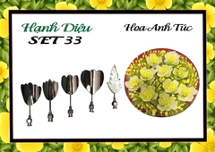 Kim 3D Inox - Bộ 5 - Mẫu 33 Hoa Cúc