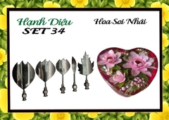Kim 3D Inox - Bộ 5 - Mẫu 34 Hoa Soi Nhái