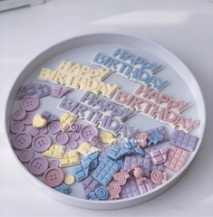 Khuôn Silicon - Số 0-9 - Số Chấm Tim Sao