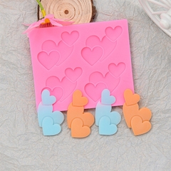 Khuôn Silicon - Trái Tim Trơn - Tim Lồng Tim 4C