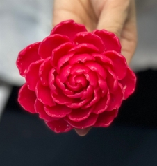 Khuôn Silicon - Hoa Hồng Nở - Hồng C1 9cm