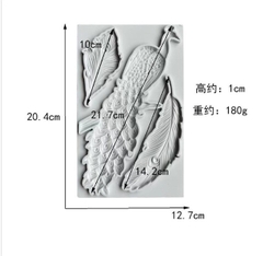 Khuôn Silicon - Động Vật - Chim Công - Lông Vũ 3c