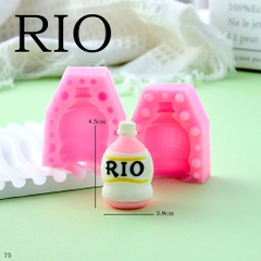 Khuôn Silicon Nước Uống Chai Rio 2 Mảnh 4.5cm
