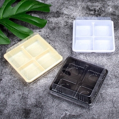 Hộp Nhựa - Vuông FG134 - Đen 4 Ngăn