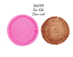 Khuôn Silicon - Viền Mảng Tròn - Vân Gỗ 13cm