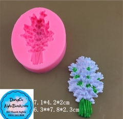 Khuôn Silicon - Chùm Hoa Cúc Lavender - Kèm Cành 7.8cm