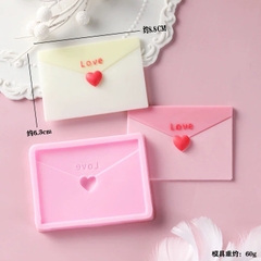 Khuôn Silicon Thiệp Tình Yêu - Trái Tim Love 8.8cm