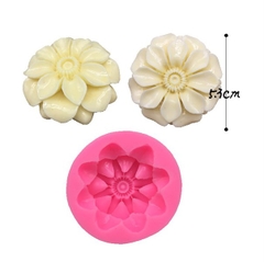 Khuôn Silicon - Hoa Thược Dược - 5.3cm - Nhụy Xòe