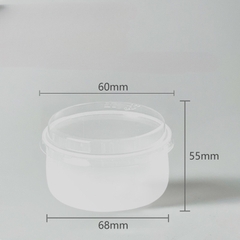 Cốc Nhựa Tròn Bầu Đựng Flan Pudding 125ml