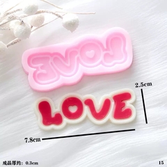 Khuôn Silicon - Chữ Love 7.8cm