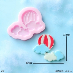 Khuôn Silicon - Bầu Trời - Khinh Khí Cầu - Set 3 Kèm Mây