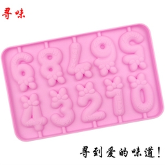 Khuôn Silicon - Số 0-9 - Nơ 5.8cm
