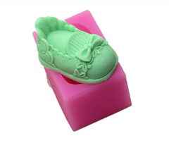Khuôn Silicon - Em Bé Giày - Nơ Viền 7cm