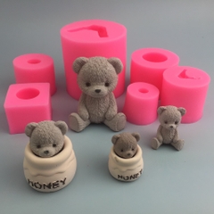 Khuôn Silicon - Động Vật - Gấu Ngồi 6cm