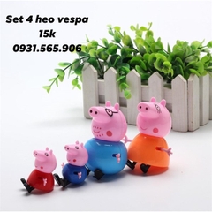 Con Heo - Lợn Nhựa - PKD - Set 4 - Gia Đình