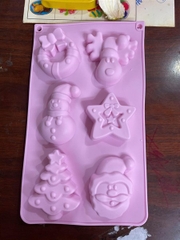 Khuôn Silicon - Noel - Vĩ TH Tuần Lộc Sao Thông 6c