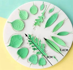 Khuôn Silicon - Lá Nhọn + Bầu 17c