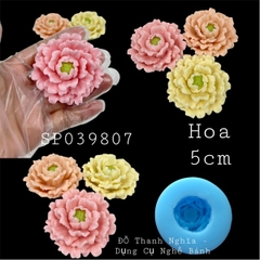 Khuôn Silicon - Hoa Mẫu Đơn - Nở Cúp Nhuỵ 5cm SMD