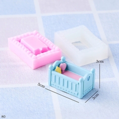 Khuôn Silicon - Em Bé - Xe Nôi 5cm- 2 Mảnh