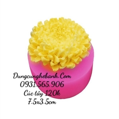 Khuôn Silicon - Hoa Cúc Tây - Cánh Thẳng Nhụy Chấm - 7.5cm