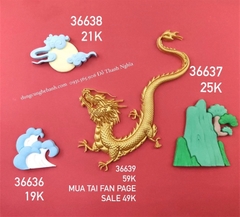 Combo 4 Khuôn Silicon Rồng Mây Núi