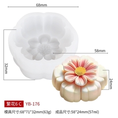 Khuôn Silicon - Hoa Mai Đào Nằm - Yb-176