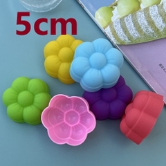 [10 cup] Khuôn Silicon - Cup Set 5cm - M25 - Mai Đào Tia 6c