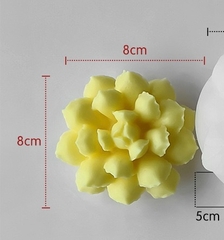 Khuôn Silicon - Sen Đá Nở - 8cm Nở Gai Khuôn Trắng