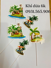 Set Cắm Cây Dừa Khỉ Con - KHỈ DỪA BẦY