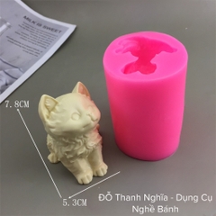 Khuôn Silicon - Động Vật - Mèo Ngồi 7.8cm