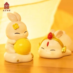 Khuôn Silicon - Động Vật - Con Thỏ Ôm Trăng 5cm