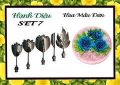 Kim 3D Inox - Bộ 5 - Mẫu 07 Hoa Mẫu Đơn