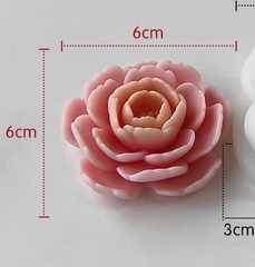Khuôn Silicon - Hoa Hồng Lai - Hồng Trà - 6cm
