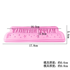 Khuôn Silicon - Chữ Happy - Kèm Sao