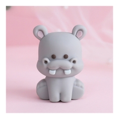 Khuôn Silicon Động Vật Con Hà Mã 2 Mảnh 5.5cm