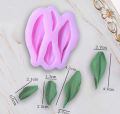 Khuôn Silicon - Lá Lá Tulip Hoa Bay 4c 4.3cm