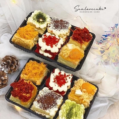 Hộp Nhựa - Chữ Nhật - Đen 6 Ngăn 6x6cm