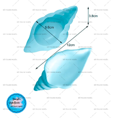 Khuôn Silicon - Sinh Vật Biển- Vỏ Sò Ốc 12cm