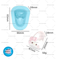 Khuôn Silicon - Em Bé Giày - Giày Dép Kitty Liền Khúc Bạch