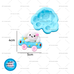 Khuôn Silicon - Thỏ -Xe Thỏ 5cm