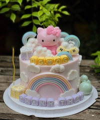 Khuôn Silicon - Mèo Kitty Nằm Gối - 3 Mảnh 6cm