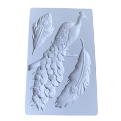 Khuôn Silicon - Động Vật - Chim Công - Lông Vũ 3c