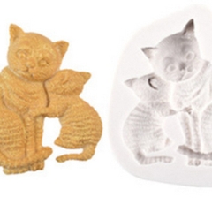 Khuôn Silicon - Động Vật - Mèo Mẹ - Con