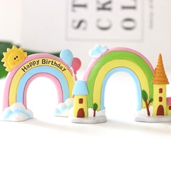 Khuôn Silicon - Bầu Trời - Cầu Vồng Lâu Đài 10cm