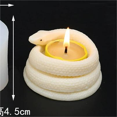 Khuôn Silicon - Động Vật - Con Rắn Tròn Cuộn Người 9.5cm Cao 4.5cm