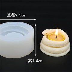 Khuôn Silicon - Động Vật - Con Rắn Tròn Cuộn Người 9.5cm Cao 4.5cm