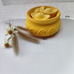 Khuôn Silicon - Hủ Vàng - Tròn 8.5cm