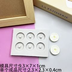 Khuôn Silicon - Thỏi Vàng - Đồng Tiền Tròn 2.3cm 6c