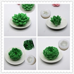 Khuôn Silicon - Sen Đá Nở - 11x5cm - Cánh Nhọn L1