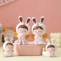 Khuôn Silicon - Em Bé - Bé Gái Thiên Thần 2 Mảnh 10cm